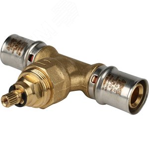 Вентиль с хромированной ручкой 20х20 для металлопластиковых труб - фото 1