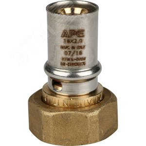 Переходник с накидной гайкой 3/4'х16 для металлопластиковых труб прессовой - фото 4