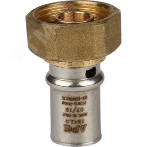 Переходник с накидной гайкой 3/4'х16 для металлопластиковых труб прессовой - фото 5