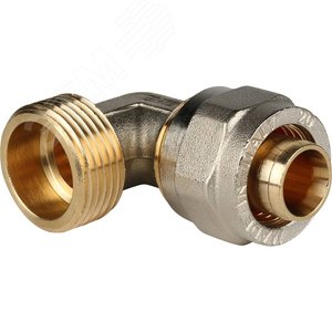 Угольник НР 3/4'х20 переходной, для металлопластиковых труб винтовой - фото 1