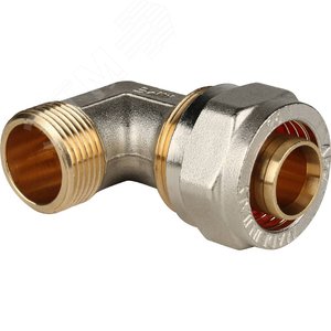 Угольник НР 3/4'х26 переходной, для металлопластиковых труб винтовой - фото 1