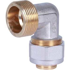 Угольник НР 1 1/4'x32 переходной, для металлопластиковых труб винтовой - фото 2