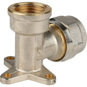 Угольник ВР 1/2'х20 настенный с креплением, для металлопластиковых труб винтовой - фото 4