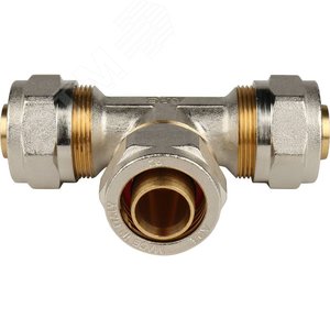 Тройник равнопроходный 26х26х26 для металлопластиковых труб винтовой - фото 2