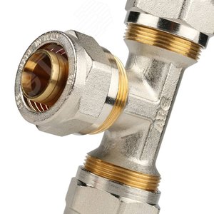 Тройник равнопроходный 26х26х26 для металлопластиковых труб винтовой - фото 6