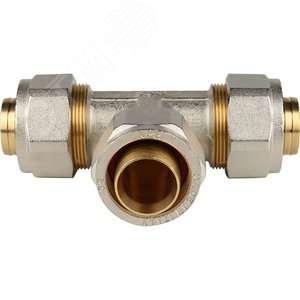 Тройник равнопроходный 32x32x32 для металлопластиковых труб винтовой - фото 2