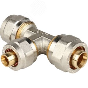 Тройник переходной 20х16х20 для металлопластиковых труб винтовой - фото 1