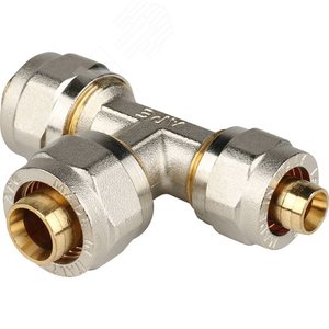 Тройник переходной 20x20x16 для металлопластиковых труб винтовой - фото 1