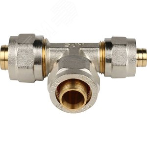 Тройник переходной 20x20x16 для металлопластиковых труб винтовой - фото 2