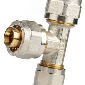 Тройник переходной 20x20x16 для металлопластиковых труб винтовой - фото 5