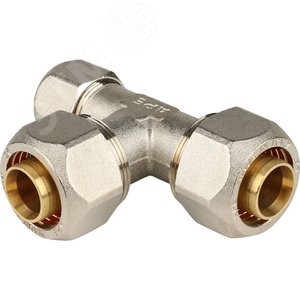 Тройник переходной 26х26х20 для металлопластиковых труб винтовой - фото 1