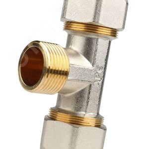 Тройник-переходник с наружной резьбой 1'x32 для металлопластиковых труб винтовой - фото 6