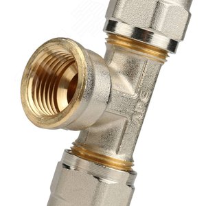 Тройник-переходник с внутренней резьбой 1/2'х16 для металлопластиковых труб винтовой - фото 5