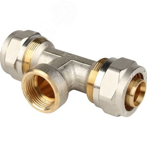 Тройник-переходник с внутренней резьбой 3/4'х26 для металлопластиковых труб винтовой - фото 1