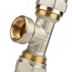 Тройник-переходник с внутренней резьбой 3/4'х26 для металлопластиковых труб винтовой - фото 5