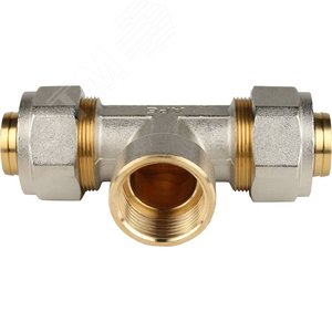 Тройник-переходник с внутренней резьбой 1'x32 для металлопластиковых труб винтовой - фото 2