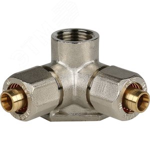 Тройник настенный с креплением 1/2'x16x16 для металлопластиковых труб винтовой - фото 2