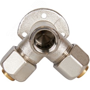 Тройник настенный с креплением 1/2'x20x20 для металлопластиковых труб винтовой - фото 2