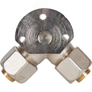 Тройник настенный с креплением 1/2'x20x20 для металлопластиковых труб винтовой - фото 5