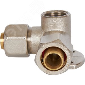 Тройник настенный с креплением 1/2'x20x20 для металлопластиковых труб винтовой - фото 7