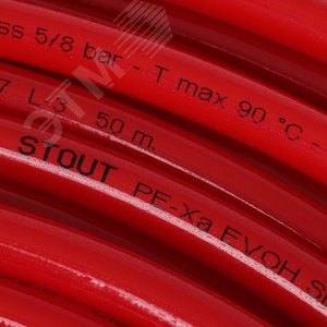 Труба из сшитого полиэтилена PEX-a EVOH 16х2,0 бухта 100м, красная SPX-0002-101620 STOUT - 4
