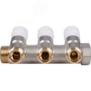 Коллектор распределительный 3/4', 3 отвода 1/2' - фото 2