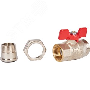 Кран шаровой со сгоном 1' ВН ручка бабочка (EPDM) - фото 7