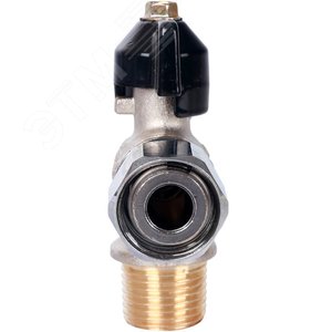 Кран шаровой с накидной гайкой угловой 1/2'X1/2' НР/накидная гайка ручка бабочка - фото 5