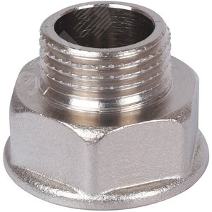 Переход 1/2'x3/4' ВН шестигранный никелированный - фото 2