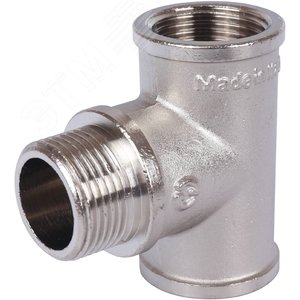 Тройник ВНВ 3/4'х3/4'х3/4' переходной, никелированный - фото 2