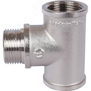 Тройник ВНВ 3/4'х3/4'х3/4' переходной, никелированный - фото 4