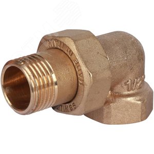 Соединение разъемное угловое 'американка' ВН, уплотнение под гайкой o-ring кольцо 1/2' - фото 6