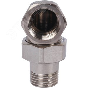 Разъемное угловое соединение американка никелированное уплотнение гайкой o-ring кольцо 1/2 - фото 5