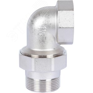 Соединение разъемное угловое 'американка' ВН, уплотнение под гайкой o-ring кольцо, никелированное 1'1/2 - фото 4