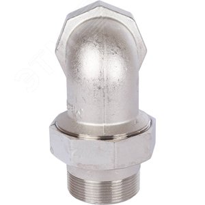 Соединение разъемное угловое 'американка' ВН, уплотнение под гайкой o-ring кольцо, никелированное 2' - фото 4