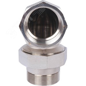 Соединение разъемное угловое 'американка' ВН, уплотнение под гайкой o-ring кольцо, никелированное 2' - фото 6