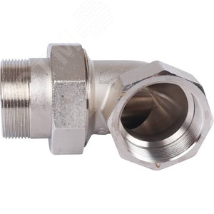 Соединение разъемное угловое 'американка' ВН, уплотнение под гайкой o-ring кольцо, никелированное 2' - фото 7