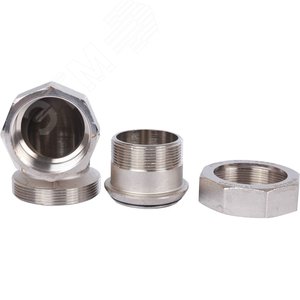 Соединение разъемное угловое 'американка' ВН, уплотнение под гайкой o-ring кольцо, никелированное 2' - фото 9