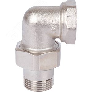 Сгон разъемный ВН 3/4' угловой (американка), никелированный - фото 4