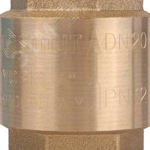 Клапан обратный пружинный муфтовый 3/4' с пластиковым седлом SVC-0012-000020 STOUT - 5