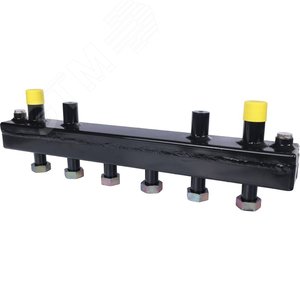 Коллектор распределительный стальной 3 отопительных контура с гидравлическим разделителем DN20 - фото 2