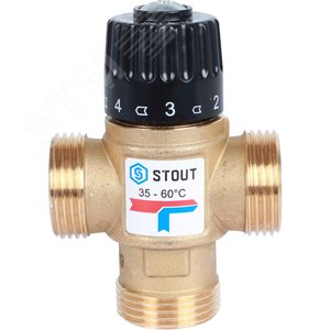 Клапан термостатический смесительный для систем отопления и ГВС 1' резьба SVM-0120-166025 STOUT - 2