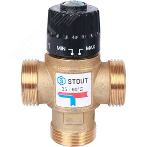Клапан термостатический смесительный для сиcтем отопления и ГВС 1' резьба SVM-0120-256025 STOUT - 2