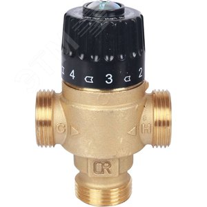 Клапан термостатический смесительный для систем отопления и ГВС 3/4' НР 30-65гр Kvs=1,8 SVM-0125-186520 STOUT - 2