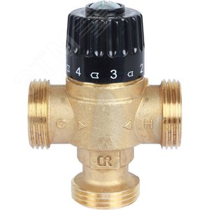Клапан термостатический смесительный для систем отопления и ГВС 1' НР 30-65гр Kvs=1,8 SVM-0125-186525 STOUT - 4