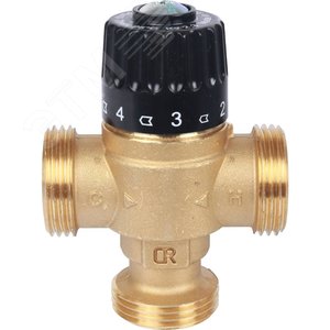 Клапан термостатический смесительный для систем отопления и ГВС 1' НР 30-65гр Kvs=2,3 SVM-0125-236525 STOUT - 2