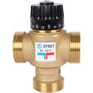Клапан термостатический смесительный для систем отопления и ГВС 1 1/4' НР 30-65гр Kvs=3,5 SVM-0125-356532 STOUT - 5