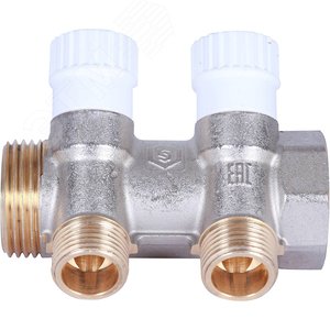 Коллектор распределительный 1', 2 отвода 1/2' плоское уплотнение - фото 5