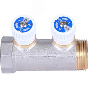 Коллектор распределительный 1', 2 отвода 1/2' плоское уплотнение - фото 6