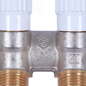 Коллектор распределительный 3/4', 3 отвода 1/2' плоское уплотнение - фото 8